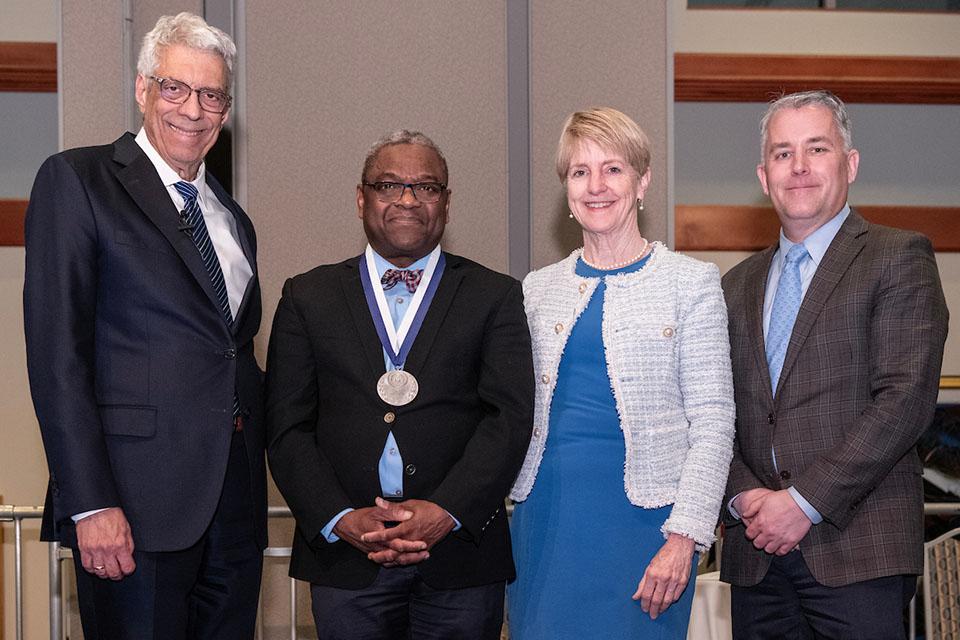 Saint Louis University held its 2024 Investiture Ceremony on March 7, marking the accomplishments of 21 distinguished faculty members across four academic units and honoring the donors whose philanthropic generosity has established endowed positions. Photo by Steve Dolan.
