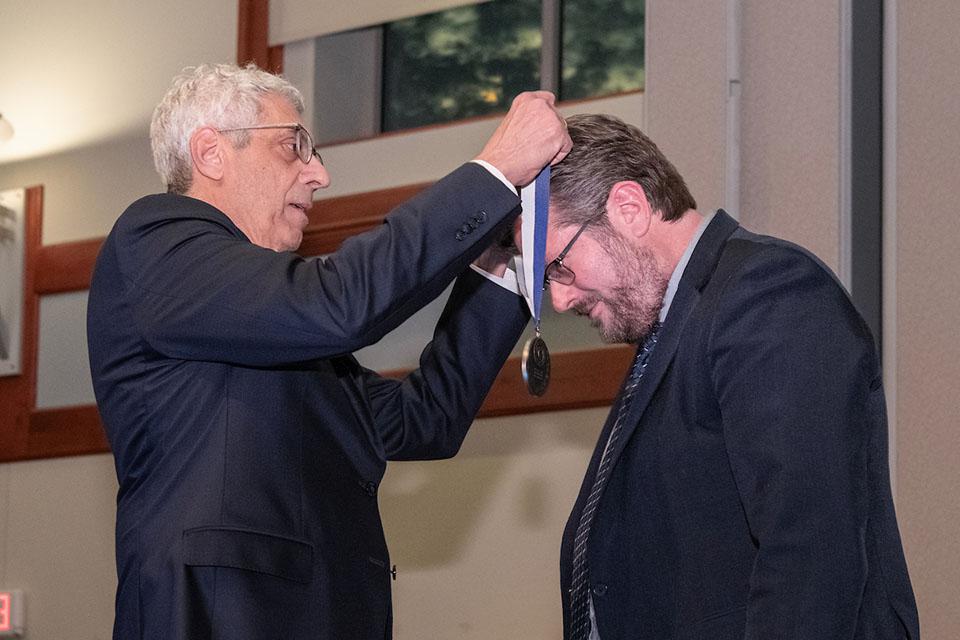 Saint Louis University held its 2024 Investiture Ceremony on March 7, marking the accomplishments of 21 distinguished faculty members across four academic units and honoring the donors whose philanthropic generosity has established endowed positions. Photo by Steve Dolan.
